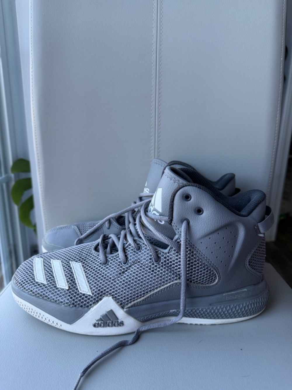adidas Dt dual threat gray mid men basketball shoes 9